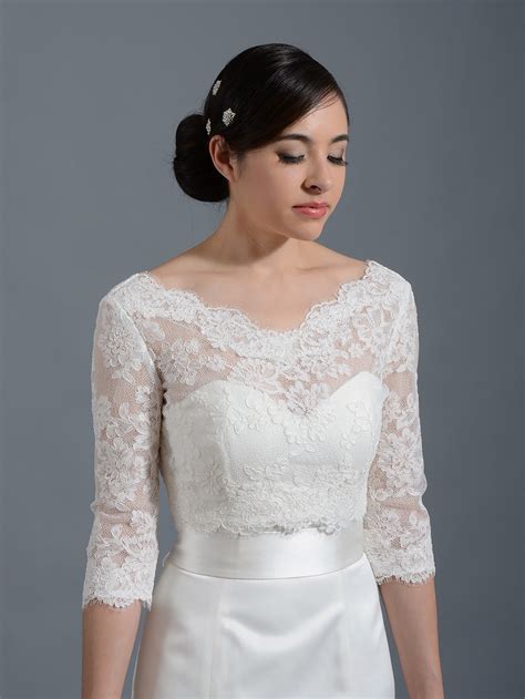 long sleeve lace bolero wedding.